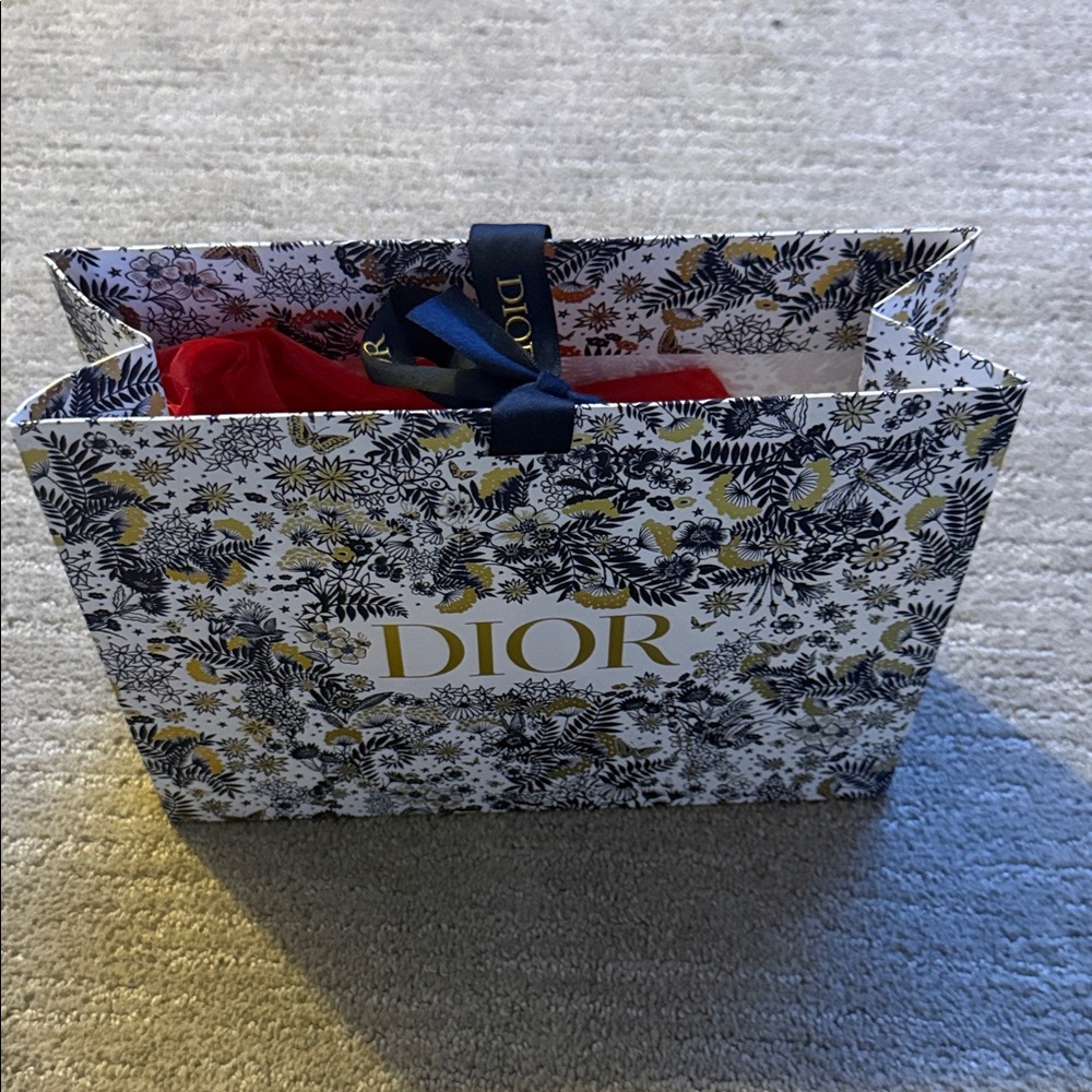 Dior Floral Bag with Red and Blue Accents Gift bag